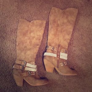 Not rated knee high brown boots